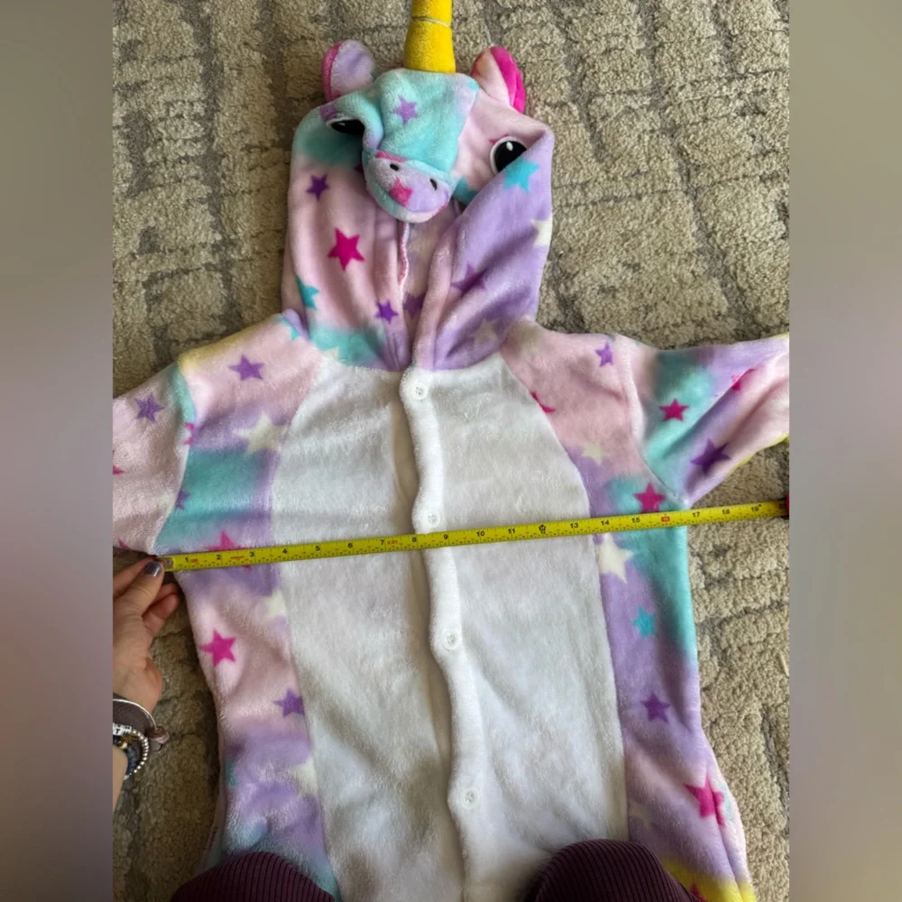 Colorful Unicorn Hooded Kids Footie